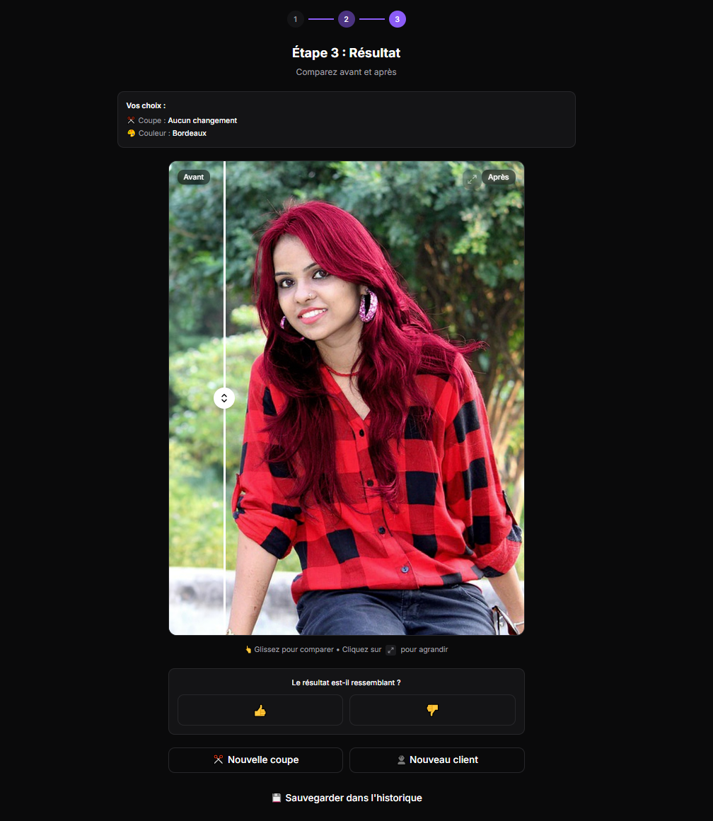 Capture d'écran étape 3